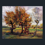 Van Gogh - Autumn Landscape With Four Trees Poster<br><div class="desc">Vincent Van Gogh's Autumn Landscape With Four Trees. Oil on canvas from 1885. Keywords: Country, Field, Landscape, Leaves, Nature, Painting Unlike similar stores, Art Lover's Cafe features classic, high resolution works of art that have been carefully restored, color-balanced & retouched to remove spots & artifacts commonly found in most reproductions...</div>