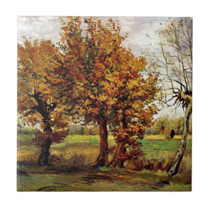 Van Gogh - Autumn Landscape With Four Trees Tile