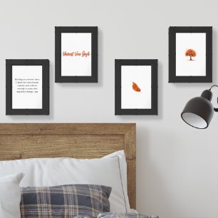 Van Gogh Autumn Quote Decor For Home Wall Art Sets