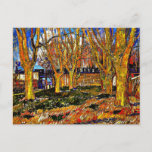 Van Gogh - Avenue of Plane Trees Postcard<br><div class="desc">Vincent van Gogh 1888 landscape painting,  Avenue of Plane Trees near Arles Station.</div>