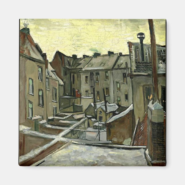 Van Gogh - Backyards in Antwerp  Magnet (Front)