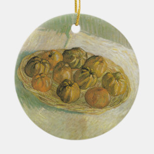 Van Gogh Basket of Apples - Classic Still Life Ceramic Ornament