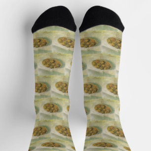Van Gogh Basket of Apples - Classic Still Life Socks