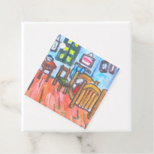 Van Gogh Bedroom mini Favor Tags