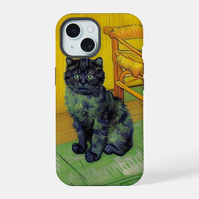 Van Gogh Black Cat Iphone Case (Back)
