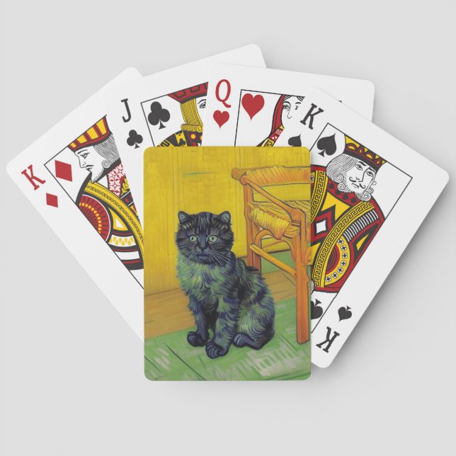 Van Gogh Black Cat Poker Cards (Back)