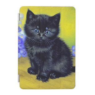 Van Gogh Black Cat Purple Flowers iPad Mini Cover
