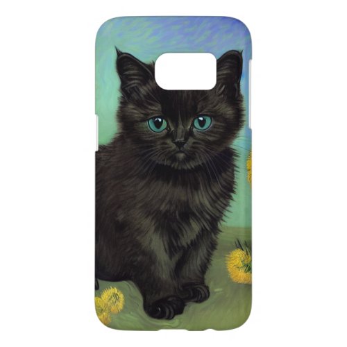 Van Gogh Black Cat Yellow Flowers Samsung Galaxy S7 Case