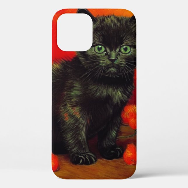 Van Gogh Black Kitten Case-Mate iPhone Case (Back)