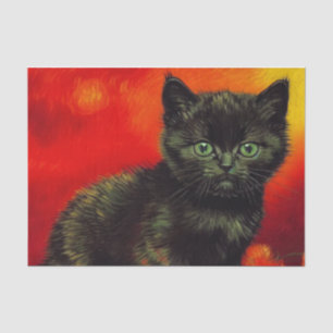 Van Gogh Black Kitten Tissue Paper