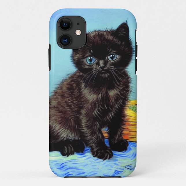 Van Gogh Black Kitten with Yarn Case-Mate iPhone Case (Back)