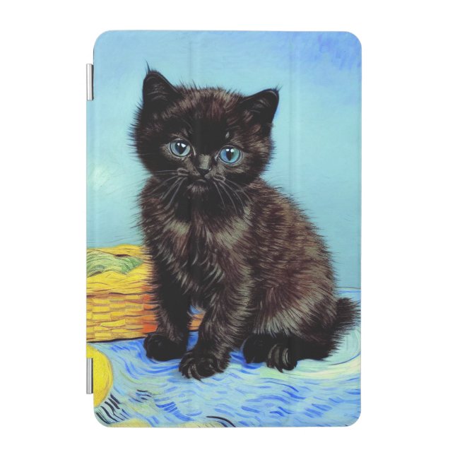 Van Gogh Black Kitten with Yarn iPad Mini Cover (Front)