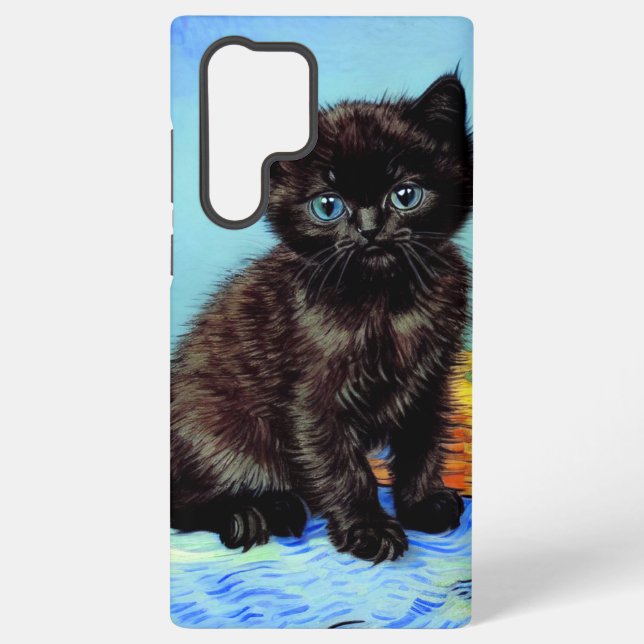 Van Gogh Black Kitten with Yarn Samsung Galaxy Case (Back)