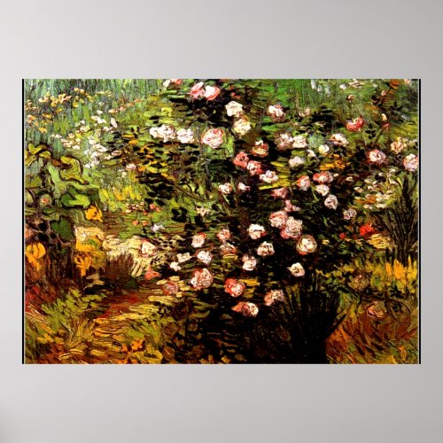 Van Gogh _ Blooming Rose Bush Poster