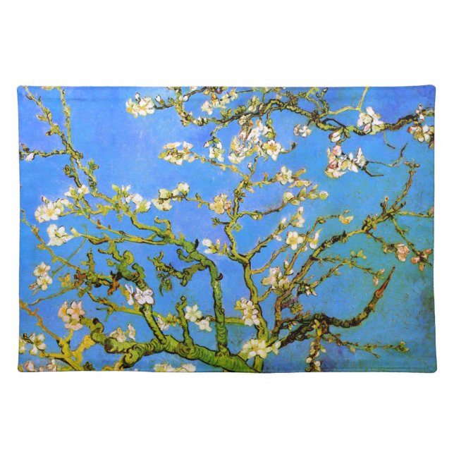 Van Gogh: Blossoming Almond Tree Branches Placemat (Front)