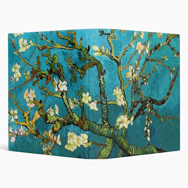 Van Gogh Blossoming Almond Tree (F671) Fine Art 3 Ring Binder (Background)