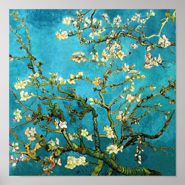 Van Gogh Blossoming Almond Tree (F671) Fine Art Poster (Front)