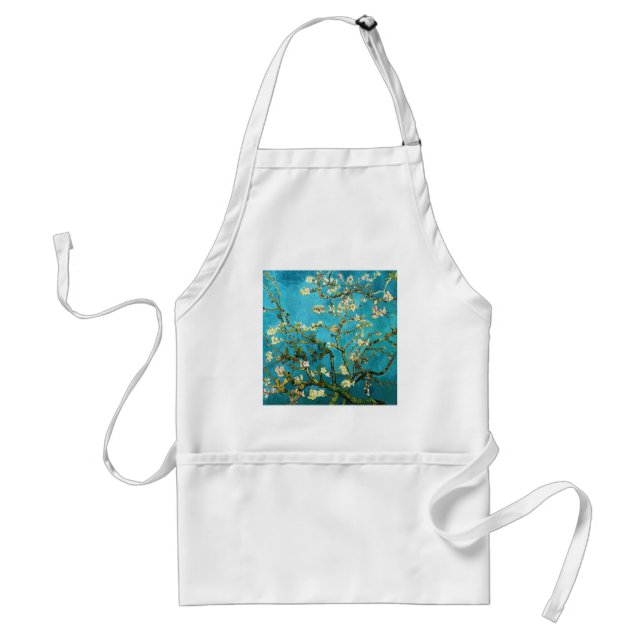 Van Gogh Blossoming Almond Tree Fine Art Adult Apron (Front)