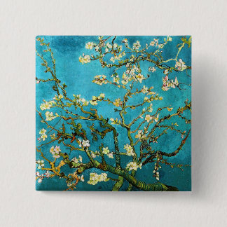 Van Gogh Blossoming Almond Tree Fine Art Button