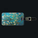 Van Gogh Blossoming Almond Tree Luggage Tag<br><div class="desc">personalized luggage tag with print of beautiful turquoise background with flowering almond tree.Vincent Van Gogh Blossoming Almond Tree print.</div>