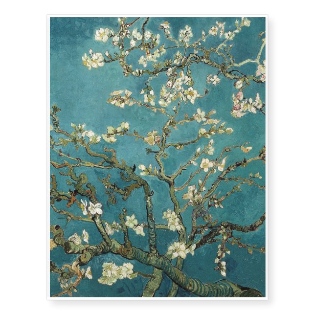 Van Gogh - Blossoming Almond Tree Temporary Tattoos (Front)