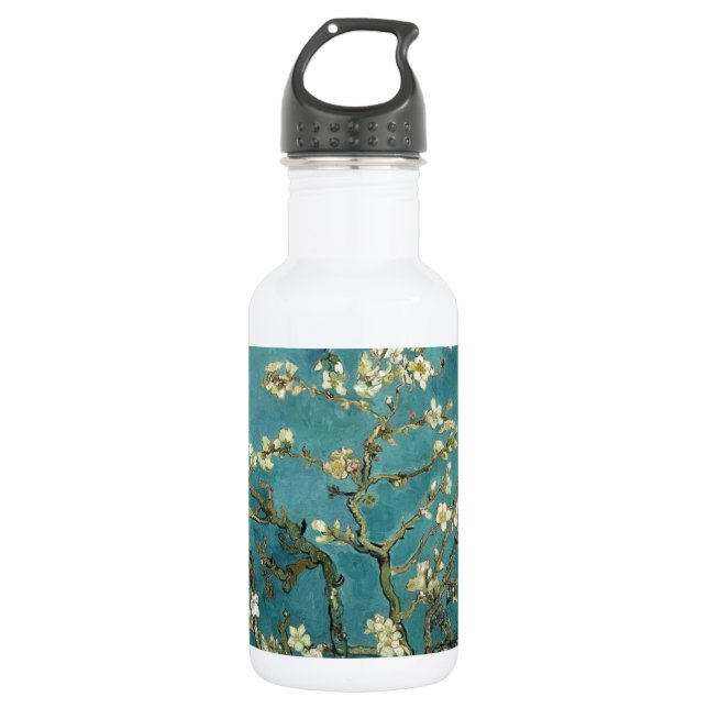 Van Gogh - Blossoming Almond Tree Water Bottle (Front)