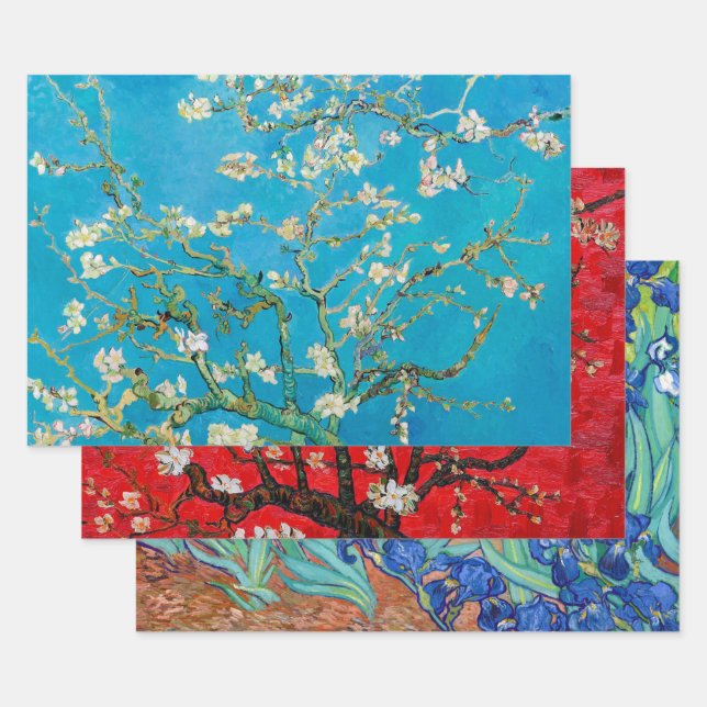 Van Gogh, Blossoms Wrapping Paper Sheets (Set)