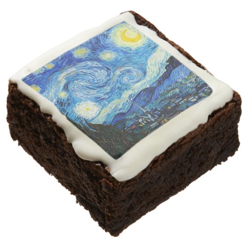 Van Gogh blue Starry Night chocolate brownies