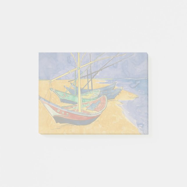 Van Gogh Boats Impressionism Beach Post-it Notes (Front)