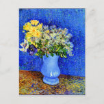Van Gogh - Bouquet of Flowers in a Blue Vase Postcard<br><div class="desc">Bouquet of Flowers in a Blue Vase,  famous floral painting by Vincent van Gogh</div>