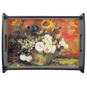 Van Gogh - Bowl with Sunflowers, Roses... Serving Tray
