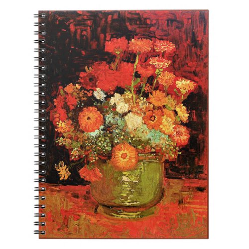 Van Gogh _ Bowl with Zinnias famous painting Notebook