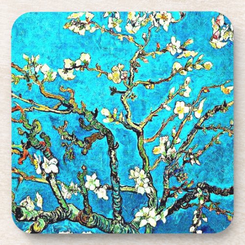 Van Gogh _ Branches with Almond Blossoms Beverage Coaster