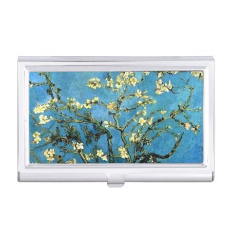Van Gogh Branches With Almond Blossoms Business Card Holder