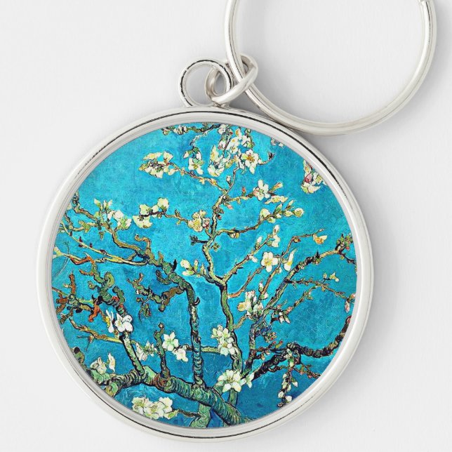 Van Gogh - Branches with Almond Blossoms Keychain (Front)