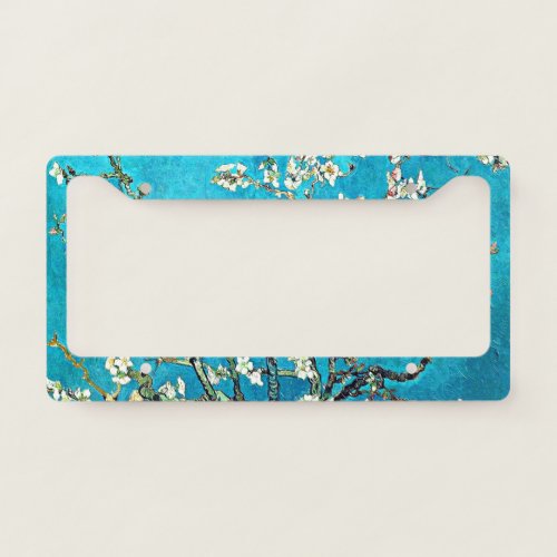 Van Gogh _ Branches with Almond Blossoms License Plate Frame