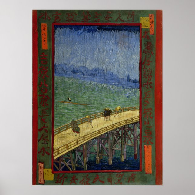 Van Gogh - Bridge In The Rain (After Hiroshige) Poster (Front)