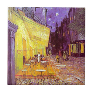 Van Gogh Cafe Impressionist Painting Ceramic Tile
