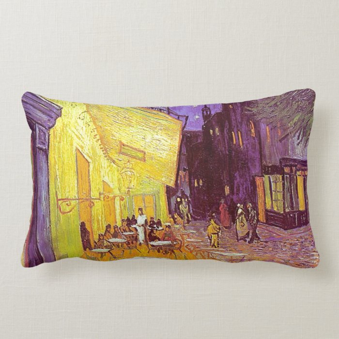 Van Gogh Cafe Impressionist Painting Pillow