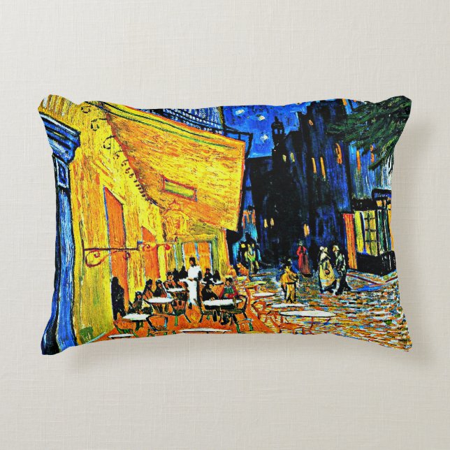 Van Gogh - Cafe Terrace, Accent Pillow (Front)