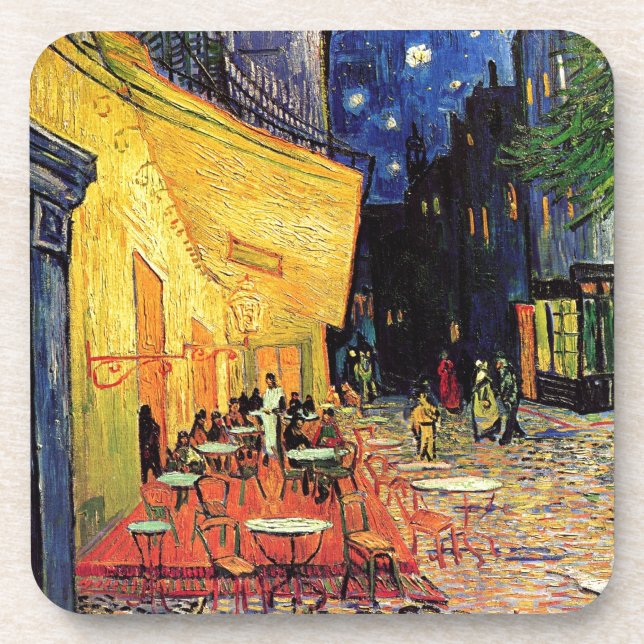 Van Gogh Cafe Terrace At Night Beverage Coaster (Front)