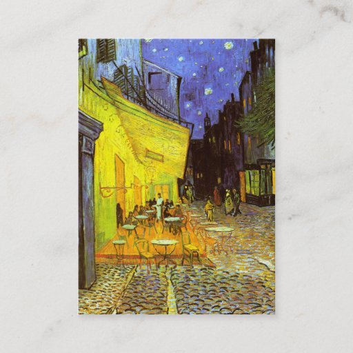 Customizable Van Gogh: Cafe Terrace at Night Business Card Template