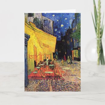 Van Gogh Cafe Terrace At Night Card by unique_cases at Zazzle