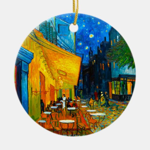 Van Gogh Caf Terrace at Night Ceramic Ornament