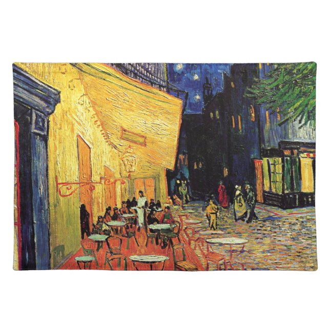 Van Gogh Cafe Terrace At Night Cloth Placemat (Front)