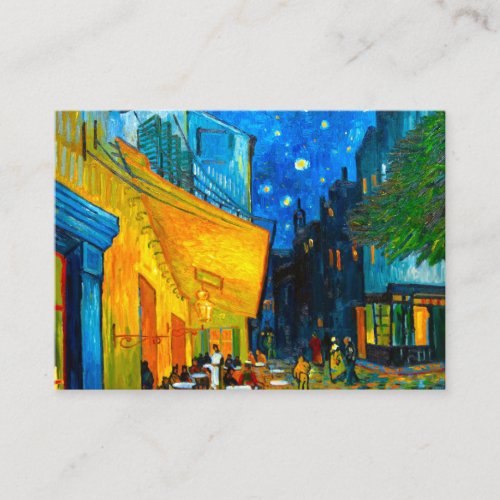 Van Gogh Caf Terrace at Night Enclosure Card