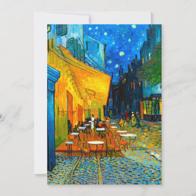 Van Gogh Café Terrace at Night Invitation (Front)