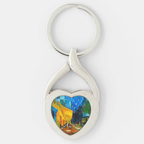 Van Gogh Caf Terrace at Night Keychain