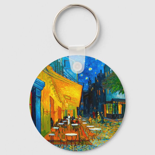 Van Gogh Café Terrace at Night Keychain (Front)