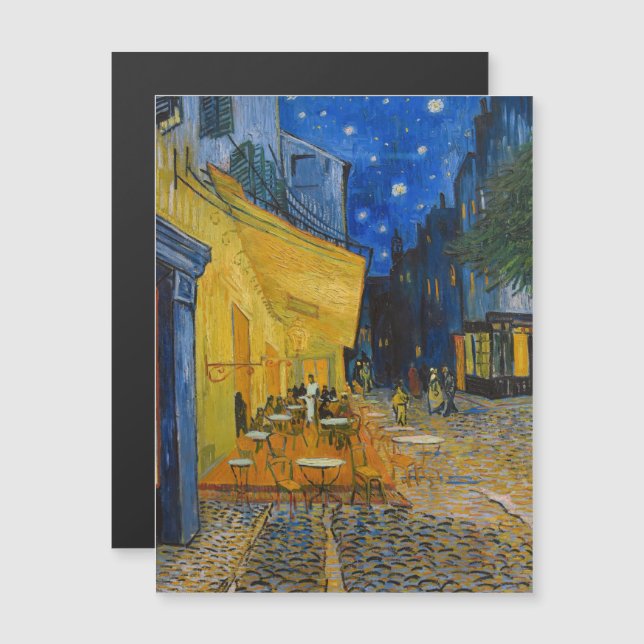 Van Gogh - Cafe Terrace at Night Magnetic Card  (Front/Back)